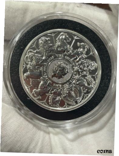  アンティークコイン コイン 金貨 銀貨  In Stock 2021 2 oz British Silver Queen’s Beast Collection Completer Coin (BU)