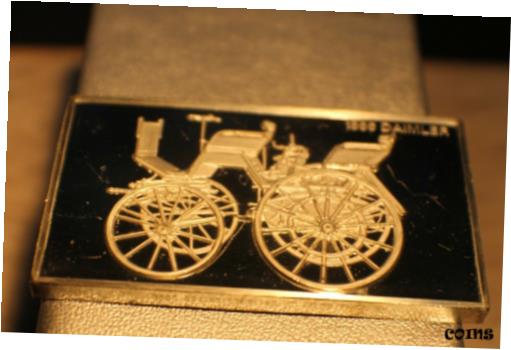 ڶ/ʼݾڽա ƥ    [̵] Franklin Mint 1886 DAMLER Centennial Car Collection 2 OZ STERLING SILVER Ingot