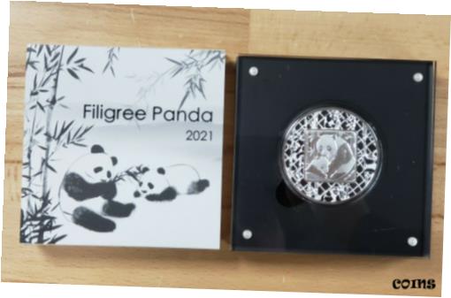 ڶ/ʼݾڽա ƥ    [̵] 2021 Solomon Islands $5 2 oz .999 Silver Round - Filigree Panda - OGP - F2599