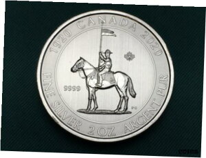 2020 王立カナダ騎馬警察記念 2 オンス シルバー 未流通コイン2020 Royal Canadian Mounted Police Anniversary 2 oz Silver Uncirculated Coin