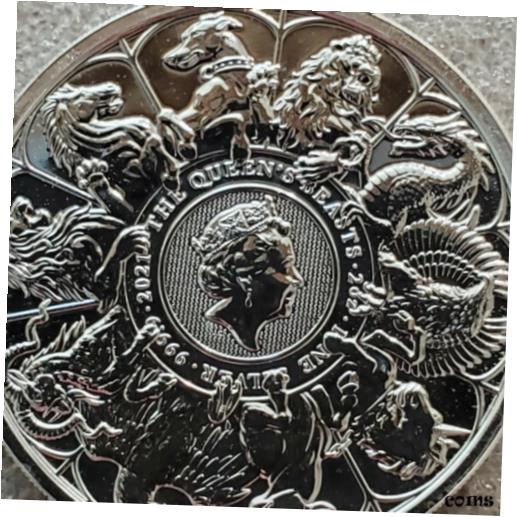  アンティークコイン コイン 金貨 銀貨  2021 2 oz .999 Silver Queen’s Beast Collection Completer Coin Lion, Griffin, etc