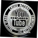2021 シルバー シールド YOUTUBE 検閲済み 2 オンス シルバー プルーフ、ボックス付き、COA# 463 以下2021 Silver Shield YOUTUBE CENSORED 2 oz Silver PROOF w/ BOX & COA# 463 or LOWER