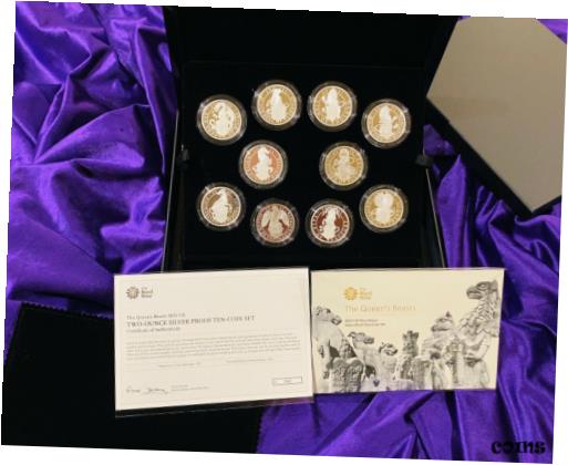 yɔi/iۏ؏tz AeB[NRC  Queenfs Beasts 2 Oz silver proof 10 coin set collection Limited 300 Sold out [] #scf-wr-009976-975