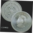 アステカ カレンダー - クアウテモック 5 オンス .999 シルバー USA 製 BU ラウンド カプセル コインAztec Calendar - Cuauhtemoc 5 oz .999 Silver USA Made BU Round Capsuled Coin