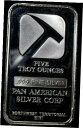 【極美品/品質保証書付】 アンティークコイン コイン 金貨 銀貨 送料無料 Pan American Silver Corp 5 oz Silver 0.999 - Northwest Territorial Mint