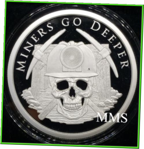【極美品/品質保証書付】 アンティークコイン 銀貨 2019 5oz Miners Go Deeper Proof Silver Shield Group SSG 送料無料 sof-wr-009977-4678