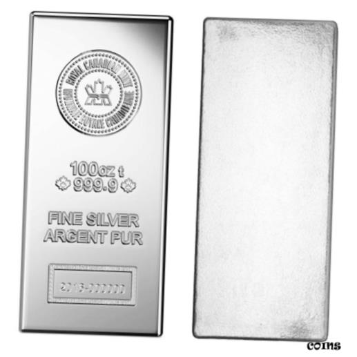 【極美品/品質保証書付】 アンティークコイン 銀貨 Lot of 2 - 100 oz Royal Canadian Mint (RCM) .9999 Fine Silver Bar [送料無料] #sof-wr-009979-35