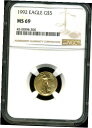 1992 1/10 オンス ゴールド アメリカン イーグル MS69 NGC 4510098-3001992 1/10 Oz Gold American Eag...