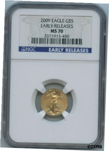 ڶ/ʼݾڽա ƥ    [̵] 2009 NGC MS70 AGE Gold Eagle G$5 .999 US Mint 2009 NGC MS-70 Early Release