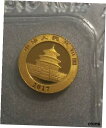 2017 中国 1 グラム ゴールド パンダ BU .999 ゴールド 10Y コイン 造幣局 (密封)2017 China 1 gram Gold Panda BU .999 Gold 10Y Coin Mint (Sealed)
