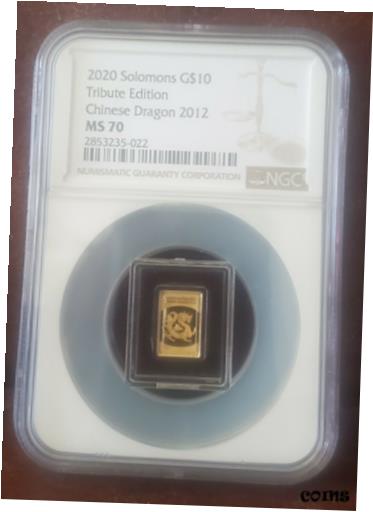  アンティークコイン コイン 金貨 銀貨  2020 NGC MS 70 SOLOMONS .5 Gold $10 "CHINESE DRAGON" #3 of 6 Coin Set