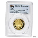 【極美品/品質保証書付】 アンティークコイン 金貨 2008-W Proof $25 American Gold Buffalo 1/2 oz PCGS PR70DCAM Black Diamond Label [送料無料] #got-wr-009999-1054