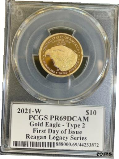ڶ/ʼݾڽա ƥ  PCGS PR69 DCAM 2021-W $10 Gold Eagle, Type-2, First Day, Reagan Legacy Series [̵] #got-wr-009999-8411