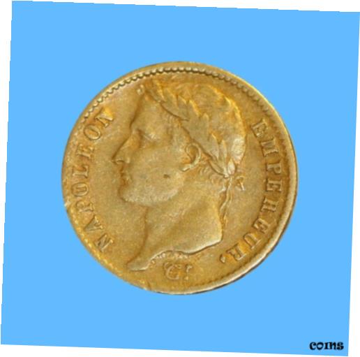 【極美品/品質保証書付】 アンティークコイン コイン 金貨 銀貨 送料無料 1808 A Gold 20 Francs Napoleon Bonaparte Coin XF Condition Paris Mint item 108