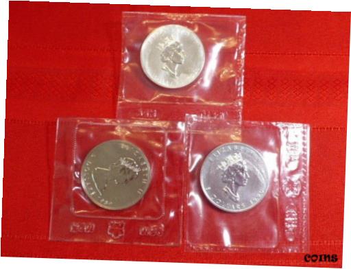 ڶ/ʼݾڽա ƥ    [̵] Canadian Maple Leaf 89-90-91 in Original RCM pouch - lot of 3 - Low Mintage RARE