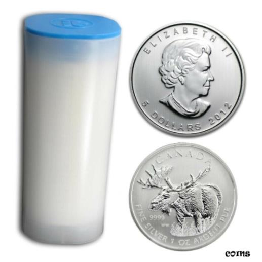 ڶ/ʼݾڽա ƥ  ROLL OF 25 - 2012 CANADIAN MOOSE - $5 COIN -...