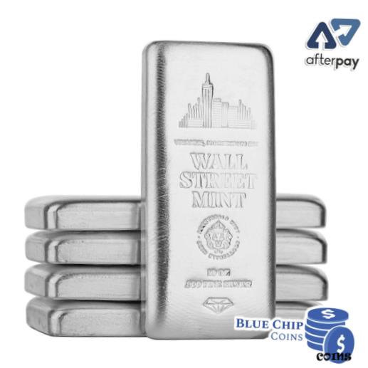 【極美品/品質保証書付】 アンティークコイン コイン 金貨 銀貨 [送料無料] Wall Street Mint 10oz Silver Bar New York Trade Centre Skyline