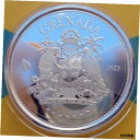 2021 グレナダ紋章 2 ドル シルバー BU コイン .999 純銀2021 Grenada COAT OF ARMS $2 silver BU coin ...