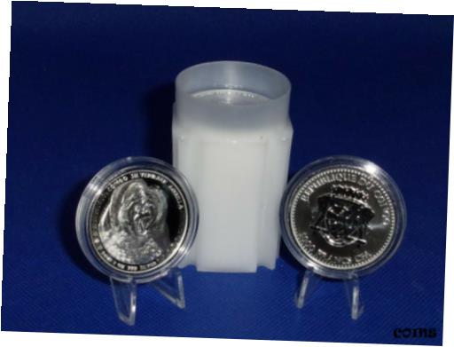 【極美品/品質保証書付】 アンティークコイン コイン 金貨 銀貨 [送料無料] 2019 Republic of Congo Proof like Silverback Gorilla 1 oz Silver Coin in capsule