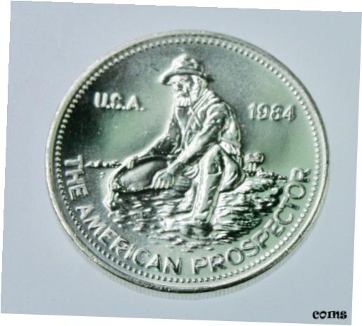 ڶ/ʼݾڽա ƥ    [̵] Vintage 1984 BU Englehard Prospector .999 silver 1 oz from BU roll- in cap