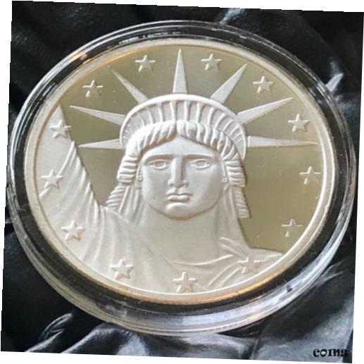 ڶ/ʼݾڽա ƥ    [̵] Statue of Liberty Tribute 1 oz .999 Silver .39mm Art Medal Round Freedom