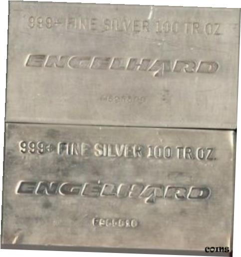 【極美品/品質保証書付】 アンティークコイン 銀貨 (2) 100 oz Silver Bar - Engelhard [送料無料] #sof-wr-010021-751