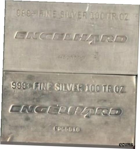 【極美品/品質保証書付】 アンティークコイン 銀貨 (2) 100 oz Silver Bar - Engelhard [送料無料] #sof-wr-010022-808
