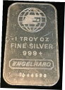 yɔi/iۏ؏tz AeB[NRC RC   [] Vintage Engelhard Bullhorn E Globe 1 Troy OZ .999 fine silver bar #FA46598