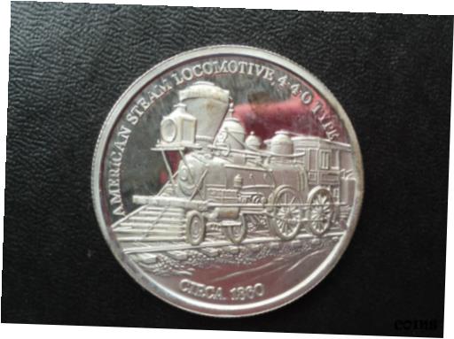  アンティークコイン コイン 金貨 銀貨  SilverTowne American Steam Locomotive 4-4-0 Type Silver Art Medal P2463