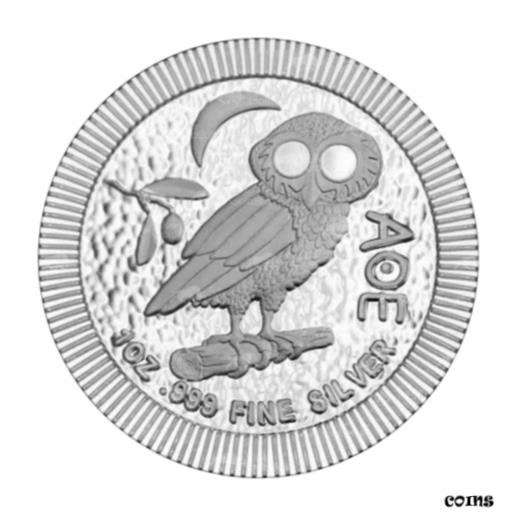  アンティークコイン コイン 金貨 銀貨  1 oz 2020 Athenian Owl Stackable Silver Coin