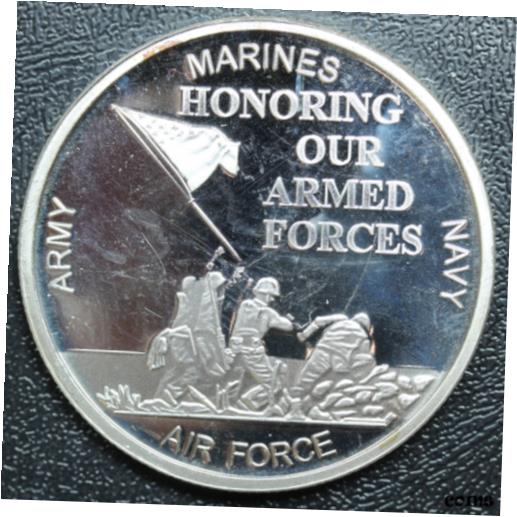 yɔi/iۏ؏tz AeB[NRC RC   [] 1 oz .999 Fine Silver - Honoring Our Armed Forces Art Round Engravable