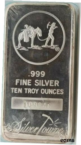 ڶ/ʼݾڽա ƥ    [̵] Silver Towne 10 Troy Ounces .999 Fine Sterling Silver Bar - Mule Miner