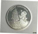 2020 スノーマン メリー クリスマス ツリー 1 オンス .999 シルバー ラウンド2020 Snowman Merry Christmas Tree 1 oz .999 Silver round
