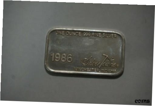 【極美品/品質保証書付】 アンティークコイン コイン 金貨 銀貨 [送料無料] 1986 Silvertowne Merry Christmas ST-18 Silver Art Bar Vintage Rare 2