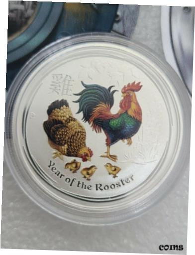 yɔi/iۏ؏tz AeB[NRC RC   [] 2017 1/2 oz Australian Lunar II The Year of the Rooster Silver Coin colorized