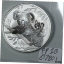 オーストラリア 2018 2オンス .999 シルバー コアラ & ベイビー 次世代 BU ラウンド #07801Australia 2018 2oz .999 Silver Koala & Baby Next Generation BU Round #07801