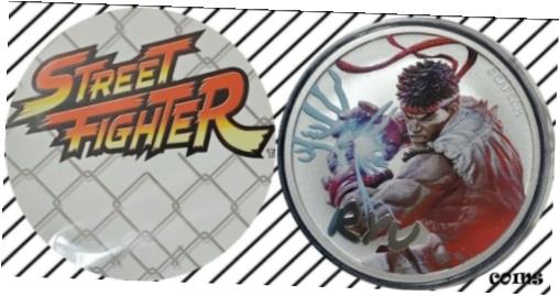 ڶ/ʼݾڽա ƥ    [̵] STREET FIGHTER 2022 1 oz Silver Coin Limited in Card only 1,000 RYU 1st series