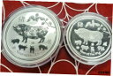 2019 オーストラリア プルーフ旧暦亥年 1/2 オンスおよび 1 オンス BU 銀貨2019 Australia PROOF Lunar Year of the Pig 1/2 oz and 1 oz BU silver coins