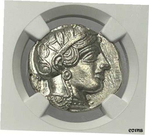 【極美品/品質保証書付】 アンティークコイン 銀貨 Attica Athens Owl 440-404 BC Silver Tetradrachm NGC MS Excellent Eye Appeal [送料無料] #sot-wr-010032-247