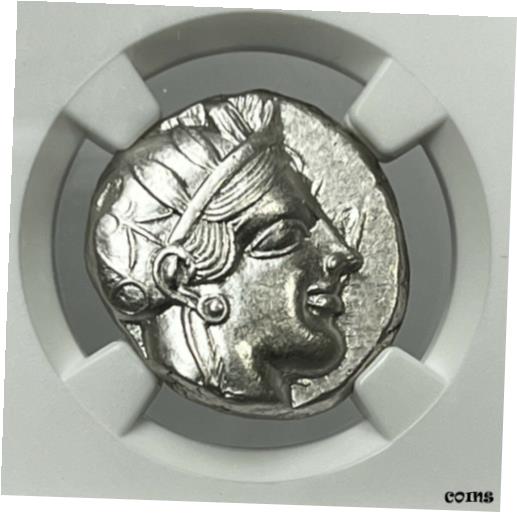 【極美品/品質保証書付】 アンティークコイン 銀貨 Attica Athens Owl 440-404 BC Silver Tetradrachm NGC MS Superb Example Proof Like [送料無料] #sot-wr-010032-304