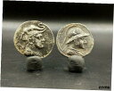 【極美品/品質保証書付】 アンティークコイン 銀貨 Rare Old Currency Ancient Antique Silver Indo Greek 039 s Greco Bactrian Coins 送料無料 scf-wr-010032-386