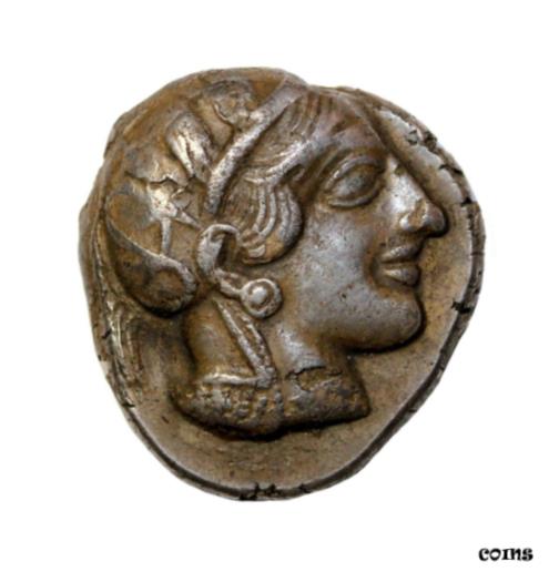 【極美品/品質保証書付】 アンティークコイン コイン 金貨 銀貨 [送料無料] Ancient Greece Attica Athens 454-404 BC Silver Tetradrachm Kroll-8 Ancient Coin