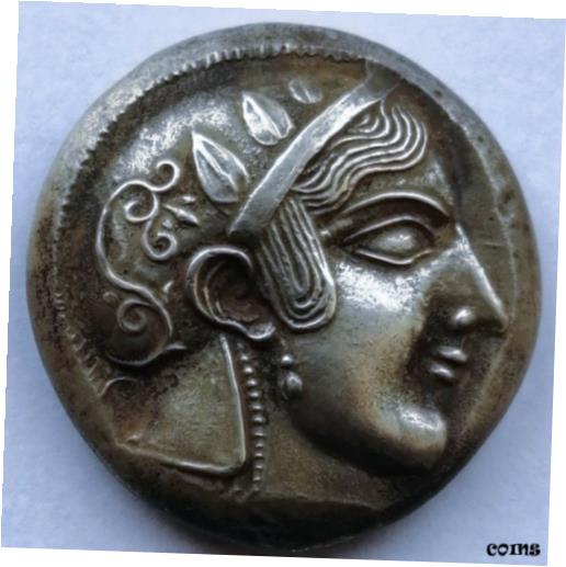  アンティークコイン 銀貨 Uncertain Fourree Silver Dekadrachm Athena Owl Ca. 450 BC???  #sof-wr-010033-176