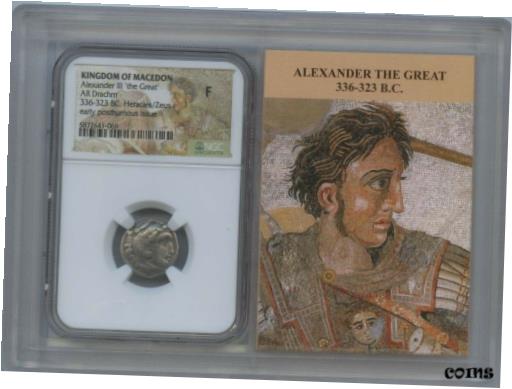  アンティークコイン コイン 金貨 銀貨  Alexander III The Great 336-323 BC Posthumous Drachm NGC F12 Story Vault