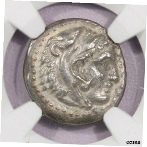 yɔi/iۏ؏tz AeB[NRC RC   [] 336-323 BC Kingdom of Macedon AR Drachm Alexander III NGC AU B-2