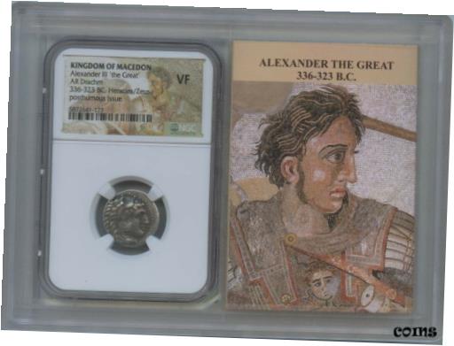  アンティークコイン コイン 金貨 銀貨  Alexander III 336-323 BC Posthumous Drachm NGC VF30 Story Vault