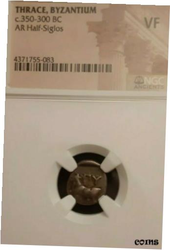  アンティークコイン コイン 金貨 銀貨  Byzantium Thrace 350-300 BC. Silver Half Siglos.Ancient Greek. NGC VF