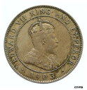 1903 ジャマイカ イギリス国王エドワード 7 世の紋章 本物のアンティーク ペニー コイン i962841903 JAMAICA UK King Edwar...
