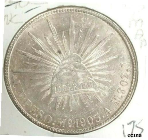 楽天金銀プラチナ　ワールドリソース【極美品/品質保証書付】 アンティークコイン コイン 金貨 銀貨 [送料無料] 1903 Mo AM Un Peso Unc Mexico Silver Coin L342