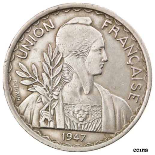 【極美品/品質保証書付】 アンティークコイン コイン 金貨 銀貨 送料無料 884278 Coin, FRENCH INDO-CHINA, Piastre, 1947, Paris, AU(50-53)